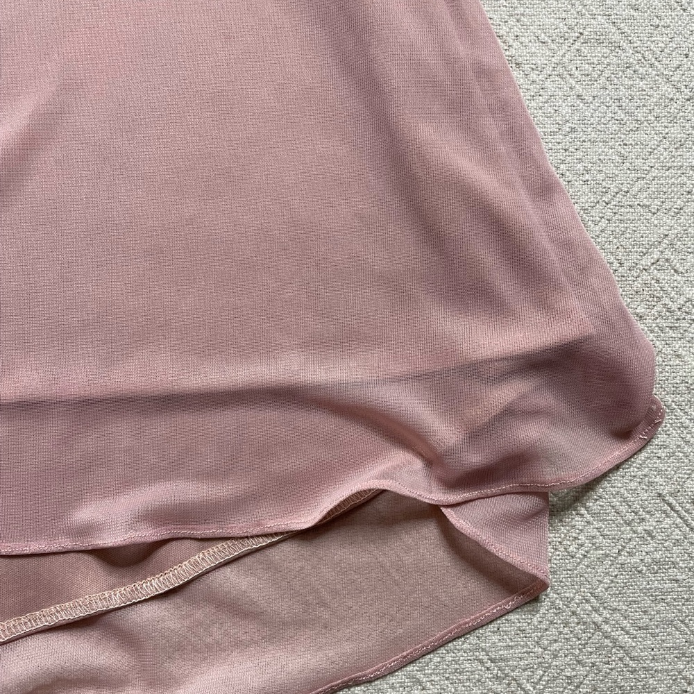 Azazie Dusty Rose One Shoulder Mesh Mermaid Maxi Gown Dress 8 - Picture 4 of 10
